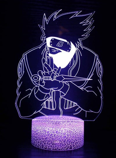 3D Night Lights Japan Anime Naruto Desk Lamp USB Powered 16 Color Touch Remote Table Lamp Home Decoration Kid Baby Bedroom Sleep Light Kakashi Sasuke Itachi Uchina