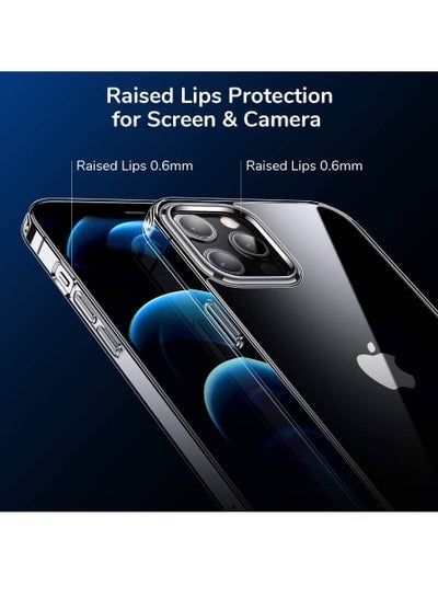 جراب iPhone 12 Pro Max الشفاف مصنوع من مادة TPU عالية الجودة لهاتف iPhone 12 Pro Max مقاوم للصدمات مقاس 6.7 بوصة