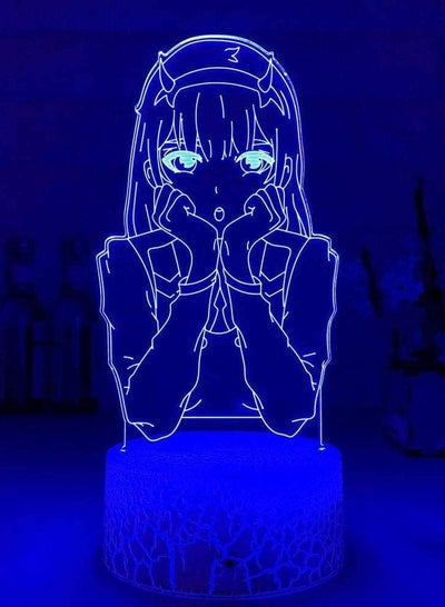3D Night Light Illusion Led Lamps Decor lamp for Kids New Led Night Light Zero Two Figure Table 3D Lamp for Bed Room Decor Light Anime Waifu Gift Darling in The Franxx Zero Two Lamp