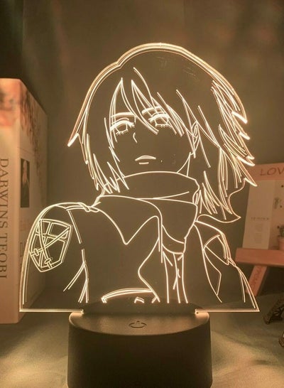 LED Night Light Attack on Titan Mikasa Ackerman Nightlight 3D Lamp Bedroom Decor