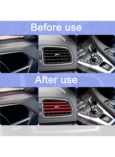 Car Interior Trim Strips and Car Air Conditioner Decoration Strip Styling Dashboard Decorative with Installing Tool for Most Air Vent Outlet Car Interior Accessories