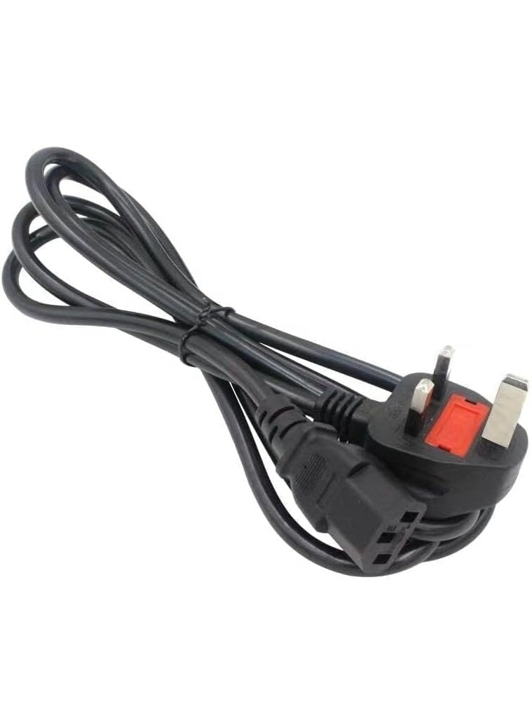 Eworld Power Cable 1.5M – High-Quality 13A Pure Copper Plug Wire with Protection Fuse, IEC C13 – Compatible with Computers, Monitors, Printers, TVs, UPS & More