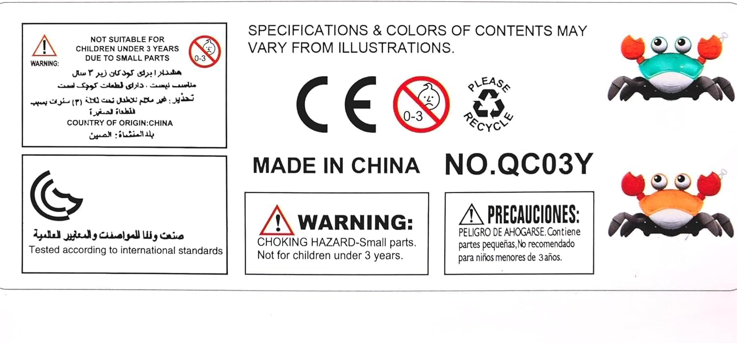 لعبة حمام سرطان البحر اللطيفة، لعبة أرض وماء متحركة مع مفتاح زنبركي وخيط سحب. رفيق مشي للأطفال بدون بطارية (أزرق)