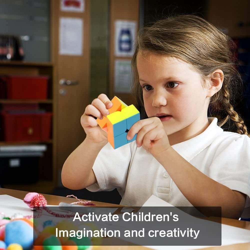 مكعب السرعة روكسيندا الاحترافي 2x2x2 - دوران سريع وسلس - متين وقوي بدون ملصقات، أفضل لعبة ألغاز سحرية ثلاثية الأبعاد - يدور أسرع من الأصلي