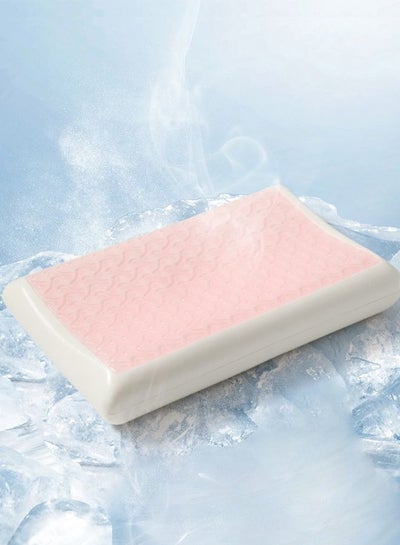 وسادة مريحة من إسفنج ميموري جيلي - وسادة عنق محيطية للنوم، دعم لتقويم العظام، تخفيف آلام الرقبة والكتف، مريحة لنائمي الجانب والظهر والمعدة