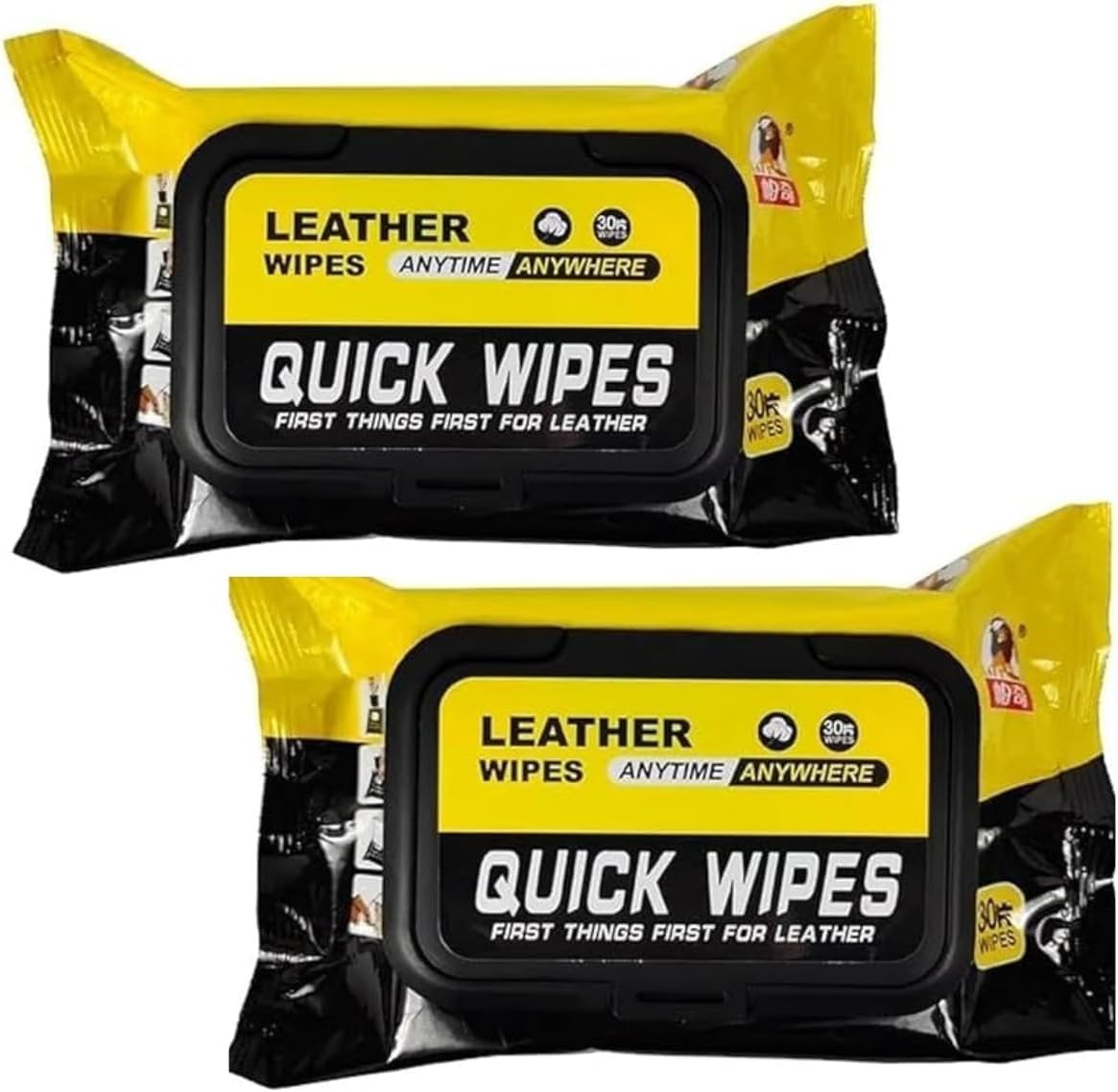 مناديل تنظيف الجلود، مناديل تنظيف المفروشات الجلدية، حقائب الأحذية، السترات، القبعات، متعددة الأغراض، تنظيف وتلميع سريع، إزالة سريعة للبقع والأوساخ، مناديل للاستخدام اليومي والسفر (عبوة من قطعتين، 60 قطعة)