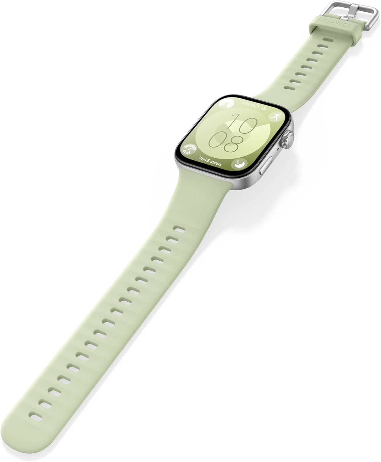 ساعة هواوي واتش فيت 3، مكالمات بلوتوث، ساعة ذكية بنظام تحديد المواقع العالمي (GPS)، هيكل من الألومنيوم، نظامي iOS وأندرويد، شاشة AMOLED مقاس 1.8 بوصة، عمر بطارية يصل إلى 10 أيام، إدارة شاملة للصحة واللياقة البدنية، لون أخضر