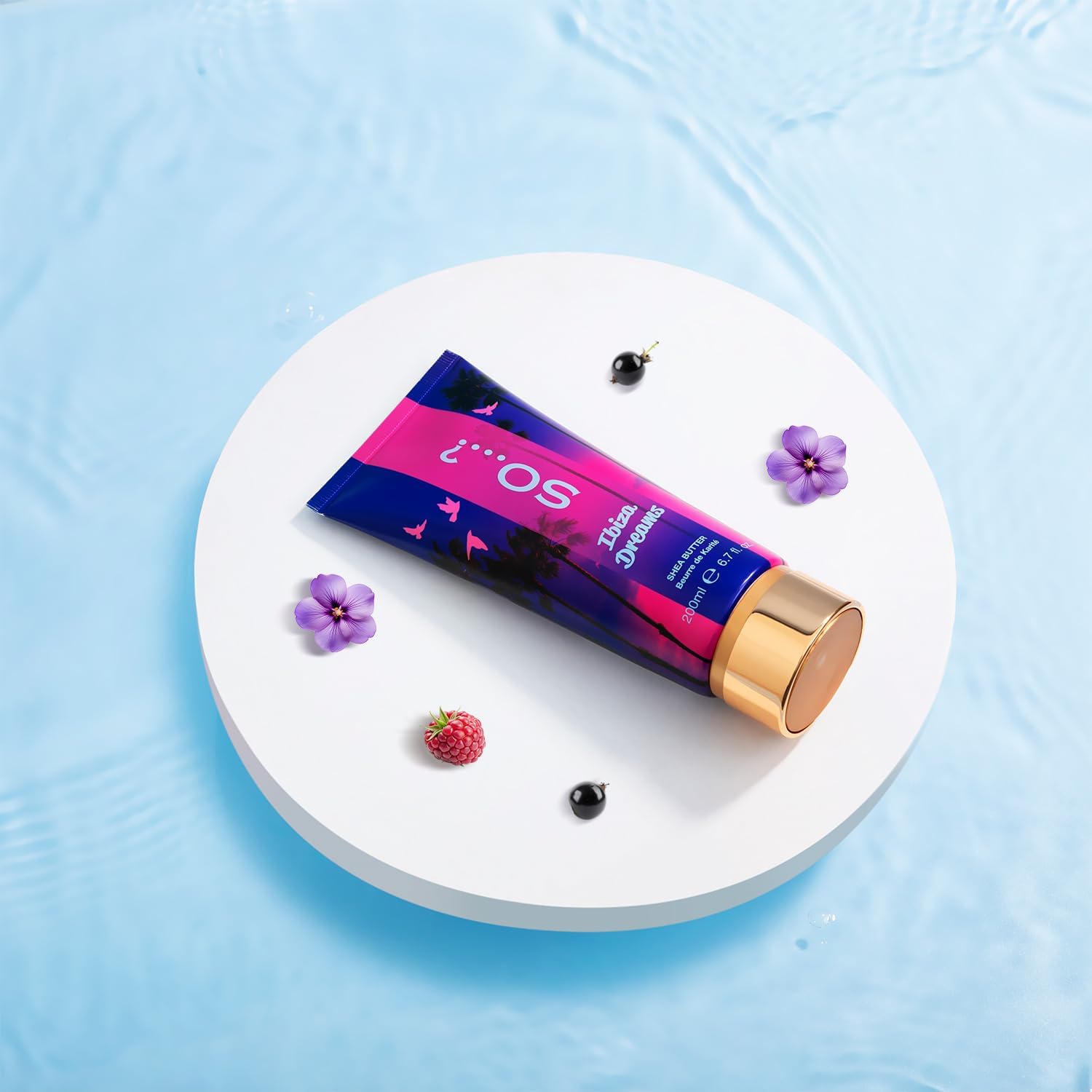 So…? Escapes Woman's Ibiza Dream Fruity and Floral Hydrating Shea Butter 200ml with Sweet Red Apple, Raspberry and Violet Fragrance, Crultey Free