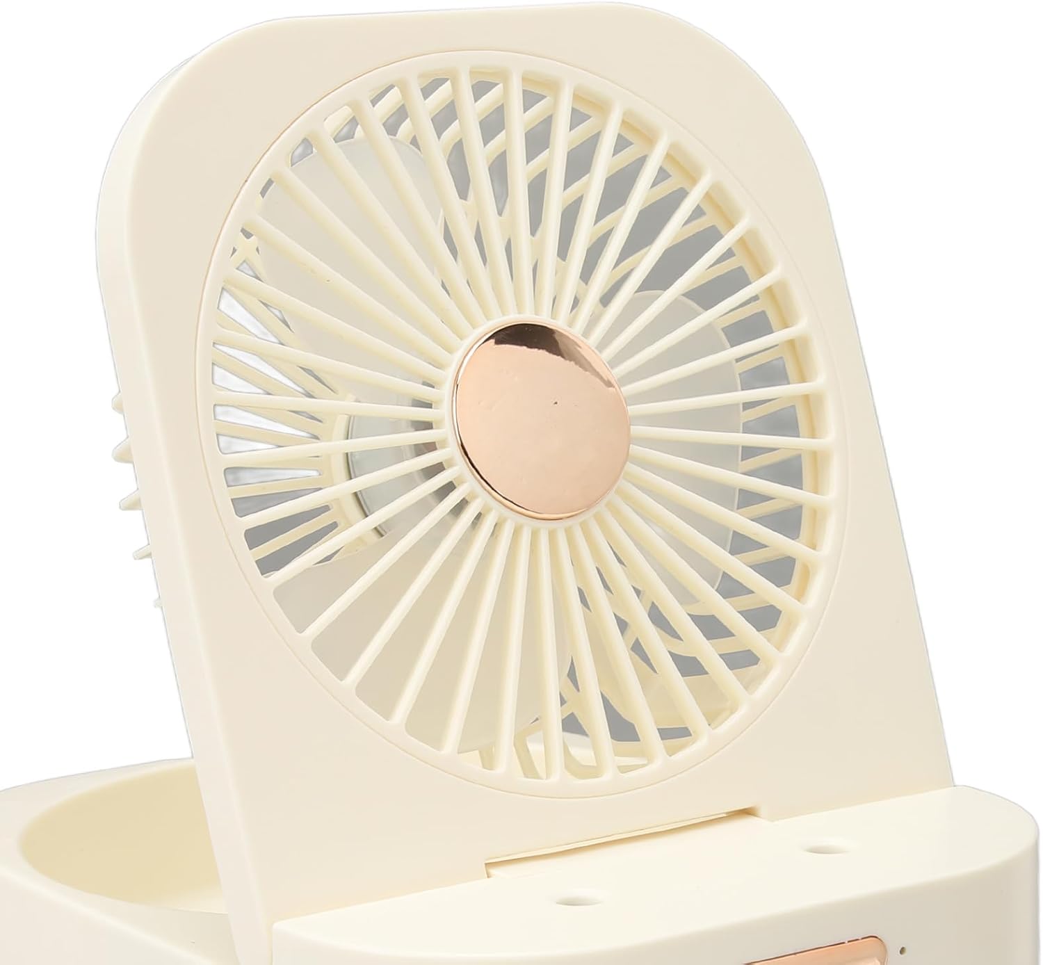 DAUB 3 in 1 Humidifer, 2.5L Dual Spray Small Humidifier with Night Light and Fan, Top Fill Cool Mist Quiet USB Air Humidifier with 3 Speed Wind, for Bedroom, Office, Desk, Nightstand