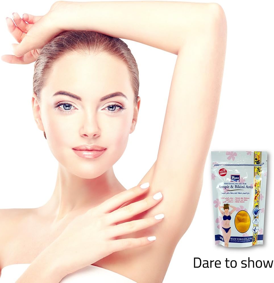 YOKO Whitening Spa Salt For Armpit and Bikini Area (220g, White)