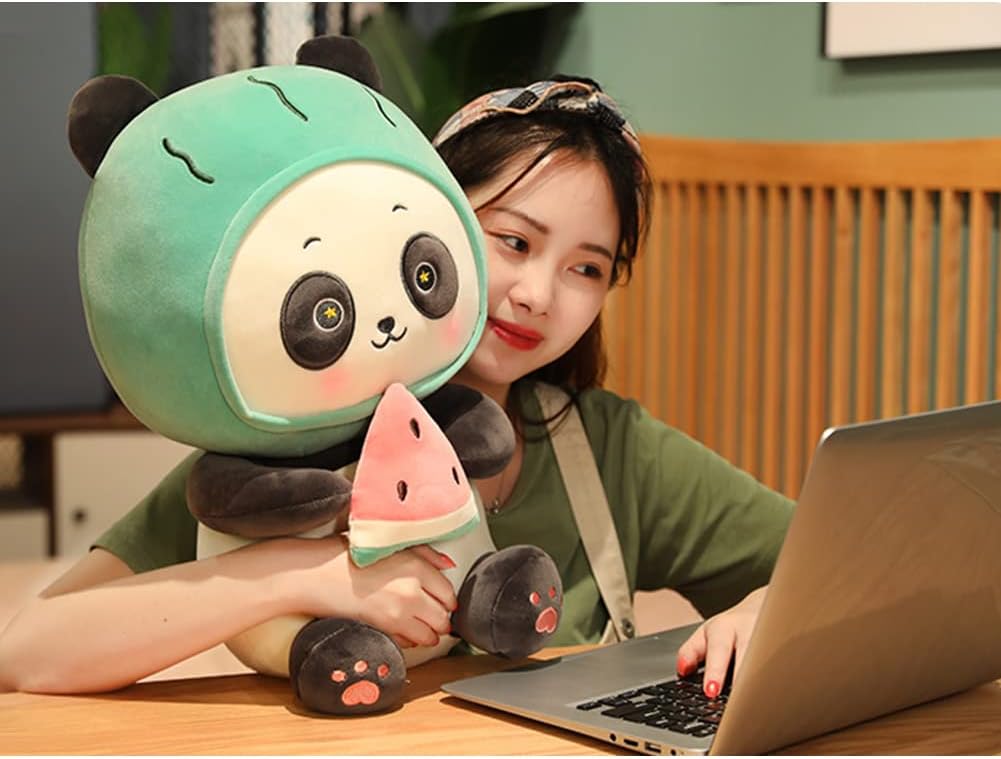 لعبة باندا محشوة من LICHENGTAI، دمية باندا محشوة، لعبة محشوة، لعبة باندا محشوة، دمية كاواي، وسادة لعبة محشوة، للأطفال، البنات، الأولاد والصديقات، لون أخضر