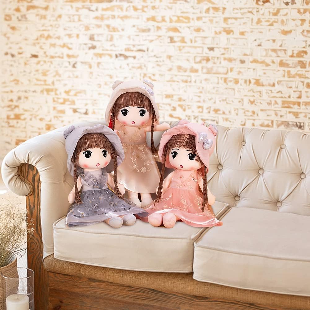 دمية الأميرة القماشية ISAKEN دمية محشوة هدية التعميد دمى محشوة لعبة قطيفة للبنات هدية عيد ميلاد للفتيات الصغيرات