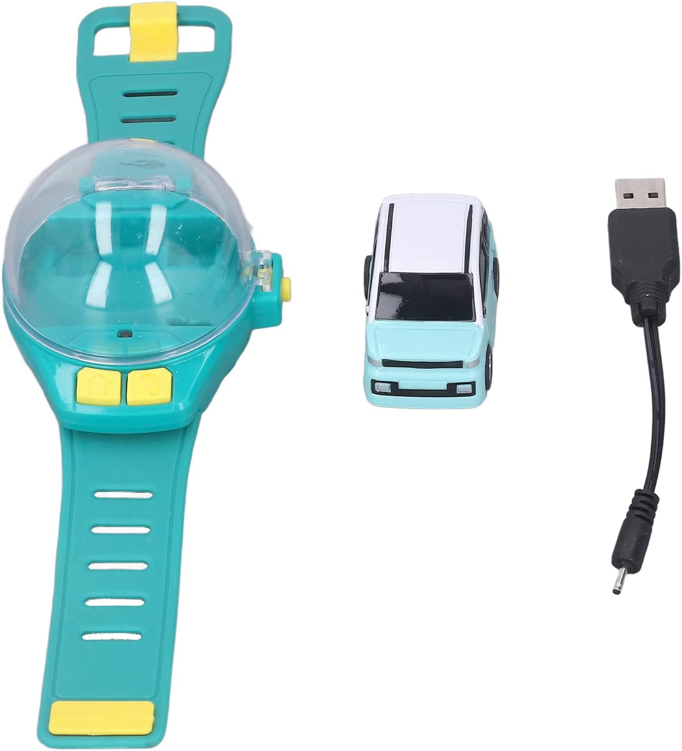لعبة ساعة سيارة التحكم عن بعد من DNEI، ساعة سيارة صغيرة تعمل بالتحكم عن بعد، 30 مترًا، تدوم من ساعة إلى ساعتين، مع شحن USB، هدية عيد ميلاد لمن تزيد أعمارهم عن 3 سنوات (أخضر)