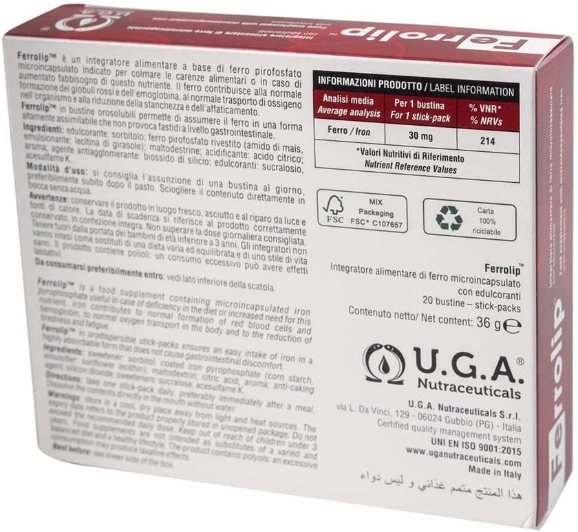 Ferrolip 20's Orodispersible Stick Pack Powder