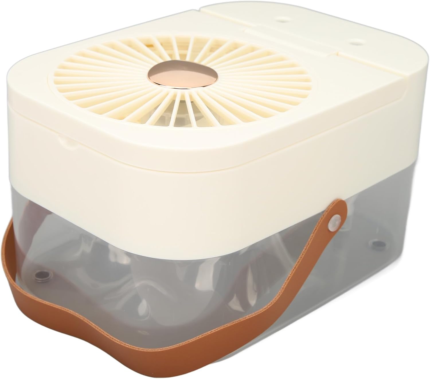 DAUB 3 in 1 Humidifer, 2.5L Dual Spray Small Humidifier with Night Light and Fan, Top Fill Cool Mist Quiet USB Air Humidifier with 3 Speed Wind, for Bedroom, Office, Desk, Nightstand