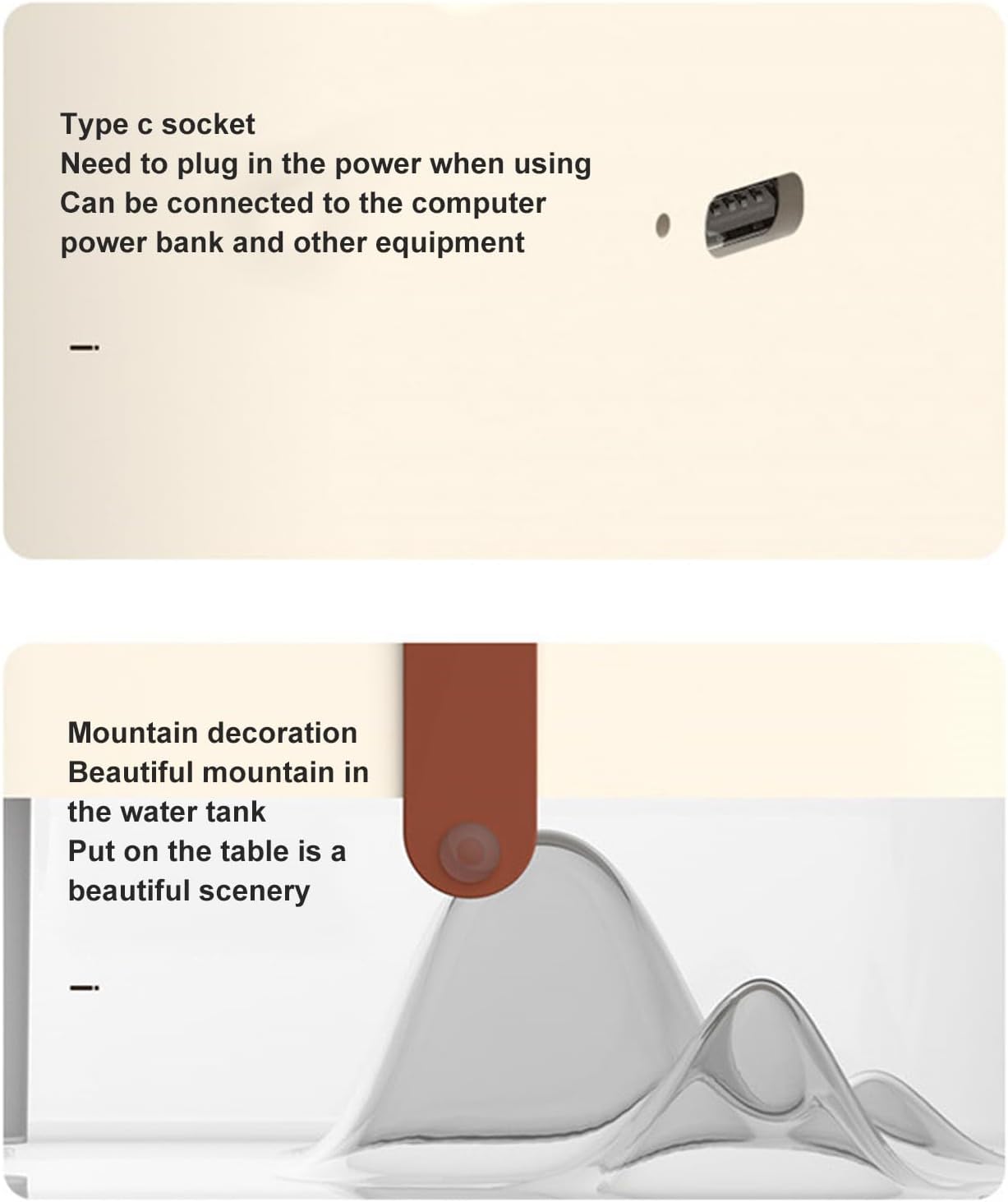 DAUB 3 in 1 Humidifer, 2.5L Dual Spray Small Humidifier with Night Light and Fan, Top Fill Cool Mist Quiet USB Air Humidifier with 3 Speed Wind, for Bedroom, Office, Desk, Nightstand