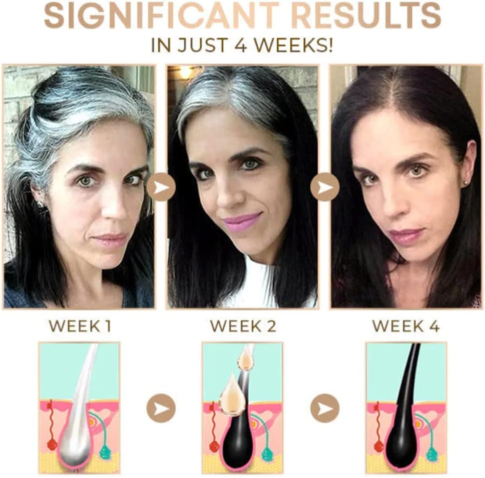 TDMKT 100ml Hair Darkening Spray, Anti-Gray Herbal Serum, Blacken and Reduce Gray Hair, Scalp Nourish Spray