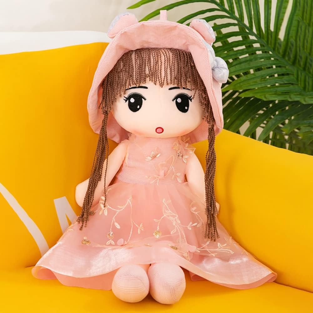 دمية الأميرة القماشية ISAKEN دمية محشوة هدية التعميد دمى محشوة لعبة قطيفة للبنات هدية عيد ميلاد للفتيات الصغيرات