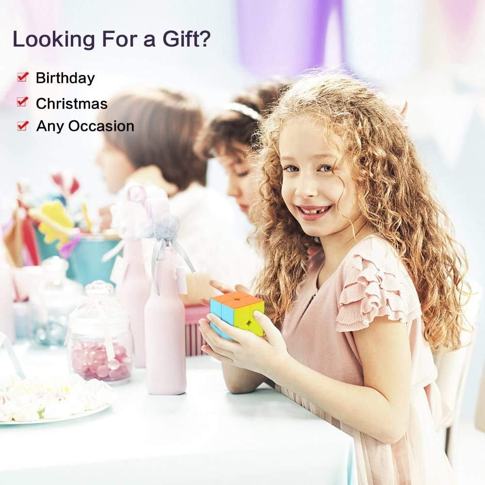 مكعب السرعة روكسيندا الاحترافي 2x2x2 - دوران سريع وسلس - متين وقوي بدون ملصقات، أفضل لعبة ألغاز سحرية ثلاثية الأبعاد - يدور أسرع من الأصلي