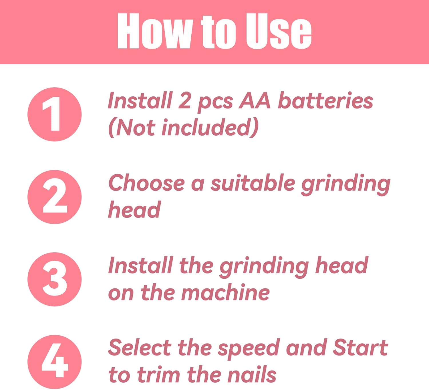 Qunlions life Baby Nail Trimmer Electric,Baby Nail Clippers, 6 in 1 Baby Nail File,Nail File Baby Grooming Kit Manicure Set for Toddler or Adults (Pink-1)