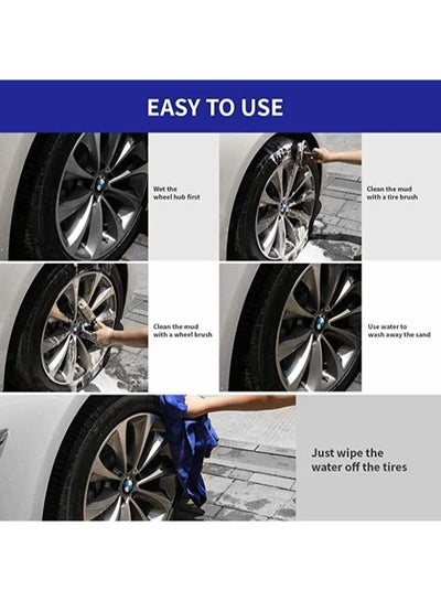 Wheel Cleaning Brush Rim Cleaner Tire Auto Truck Motorcycle Bike Wheel Brush Washing Hub Cleaning Tool for Your Car