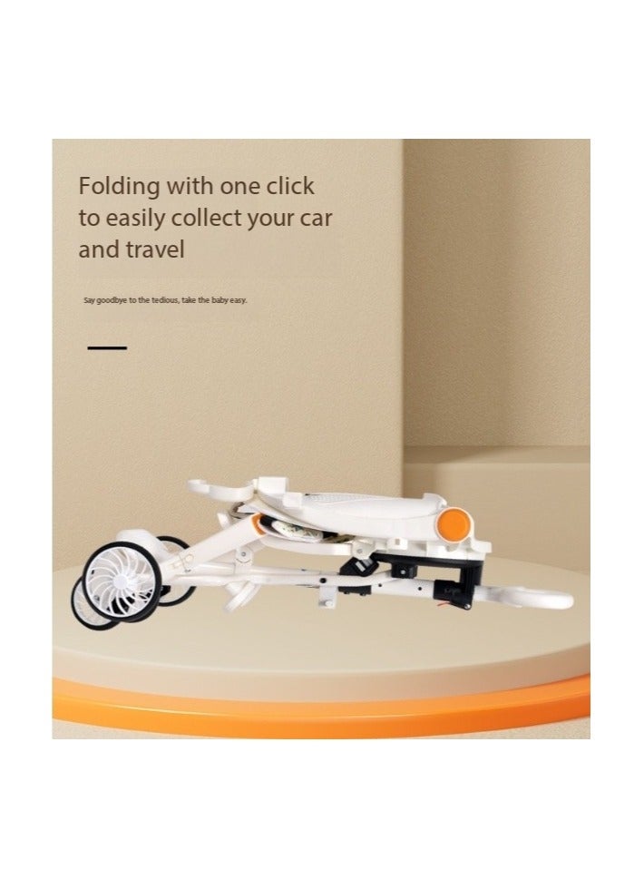 New baby stroller artifact lightweight foldable rotatable with dining tray footrest multifunctional trolley