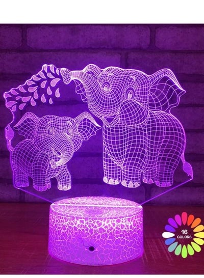 Elephant 3D Night Light for Kids 3D Lamp with 16 Colors Changing Remote Control Elephant Toys 10 9 3 5 2 8 1 7 6 4 Year Old Girls Women Baby Boys Gifts