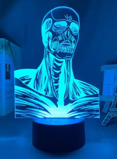 هجوم على تيتان هائلة تيتان 3D الاكريليك ضوء الليل أنيمي LED ضوء الوهم منضدة مصباح مصباح الليل