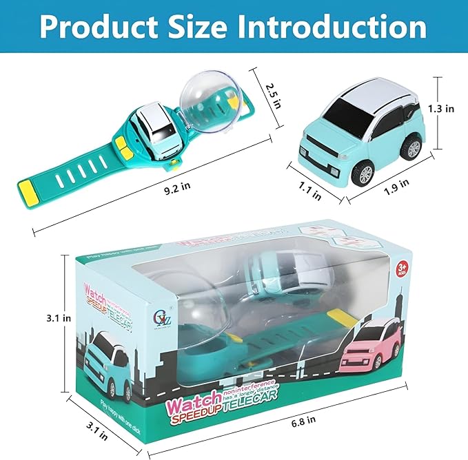 لعبة سيارة صغيرة جديدة تعمل بالتحكم عن بعد، ساعة سيارة قابلة للفصل بتردد 2.4 جيجاهرتز، ساعة سباق معصم لطيفة، سيارة صغيرة كرتونية تعمل بالتحكم عن بعد مع شحن USB للأولاد والبنات، هدية عيد ميلاد