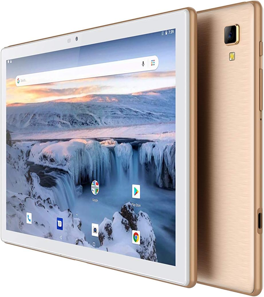 Discover G10, Smart tablet pc,Quad Core, Dual Sim, Dual Camera,10Inch,support Google, 64GB, 4GB DDR3, 4G LTE, Wi-Fi (GOLD)