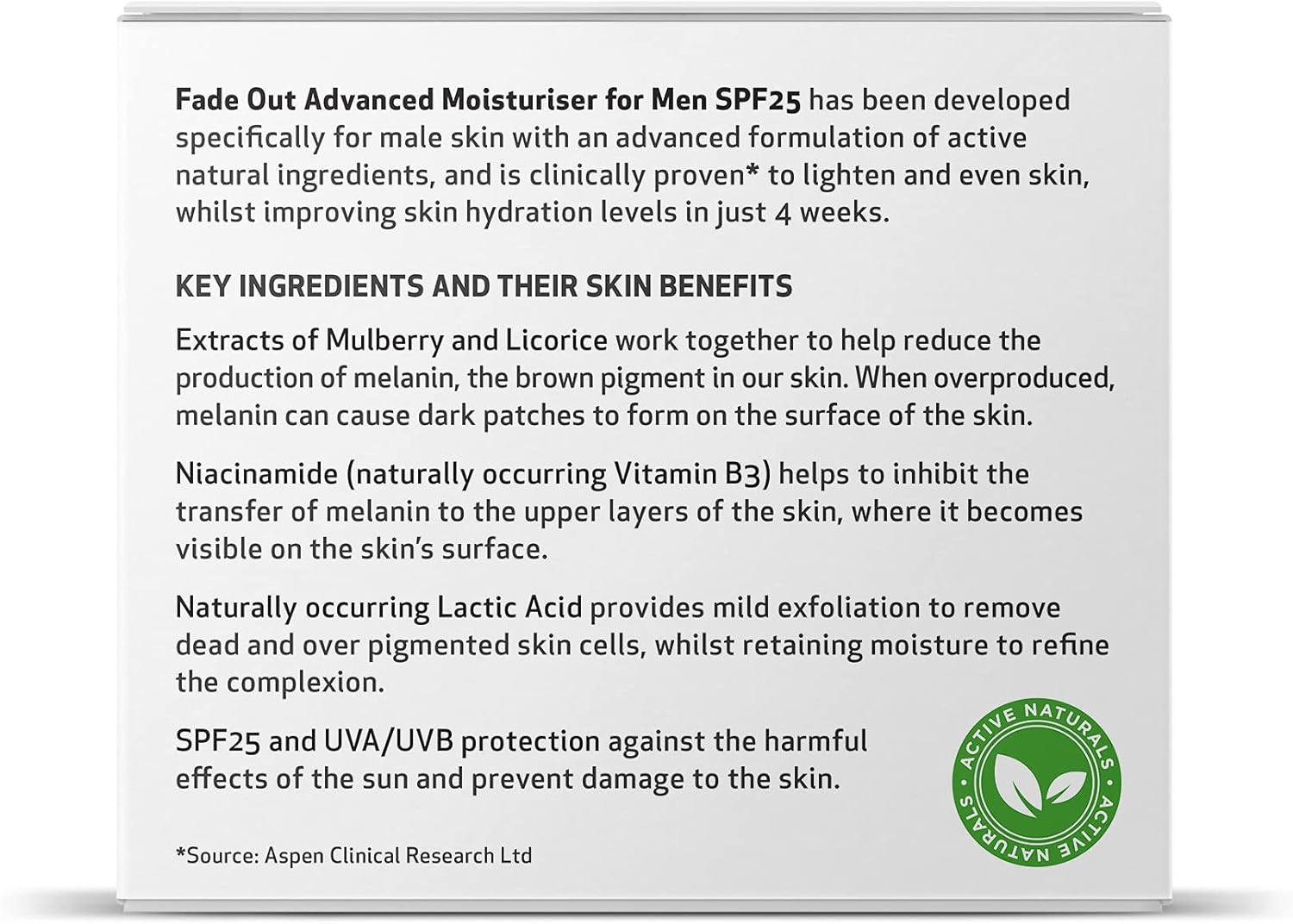 Fade out Advance Brightening Day Cream with SPF20 Moisturiser Face Cream for Dark Spots and Hyperpigmentation, Dark Circles, Dryness, 75ml
