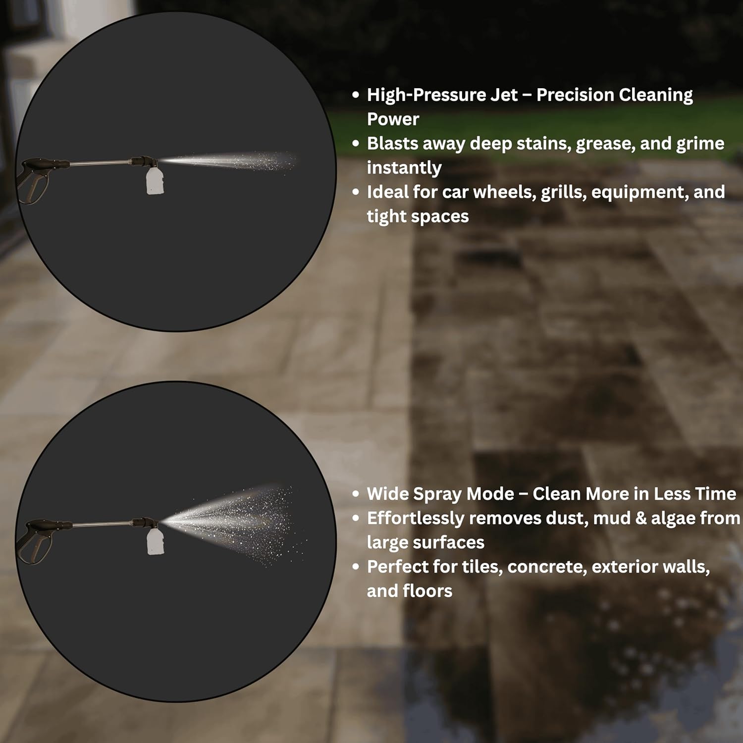BONAI 3700W High Pressure Washer BN-HK73, 10L/min Flow, 300MPa Jet Cleaner, Self-Priming Car Washer, Portable Electric Water Cleaning Machine for Patio, Garden, Driveway & Outdoor Use