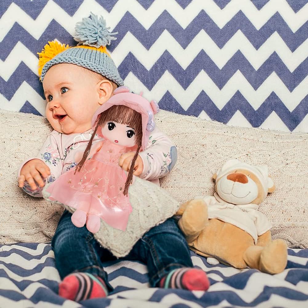 دمية الأميرة القماشية ISAKEN دمية محشوة هدية التعميد دمى محشوة لعبة قطيفة للبنات هدية عيد ميلاد للفتيات الصغيرات