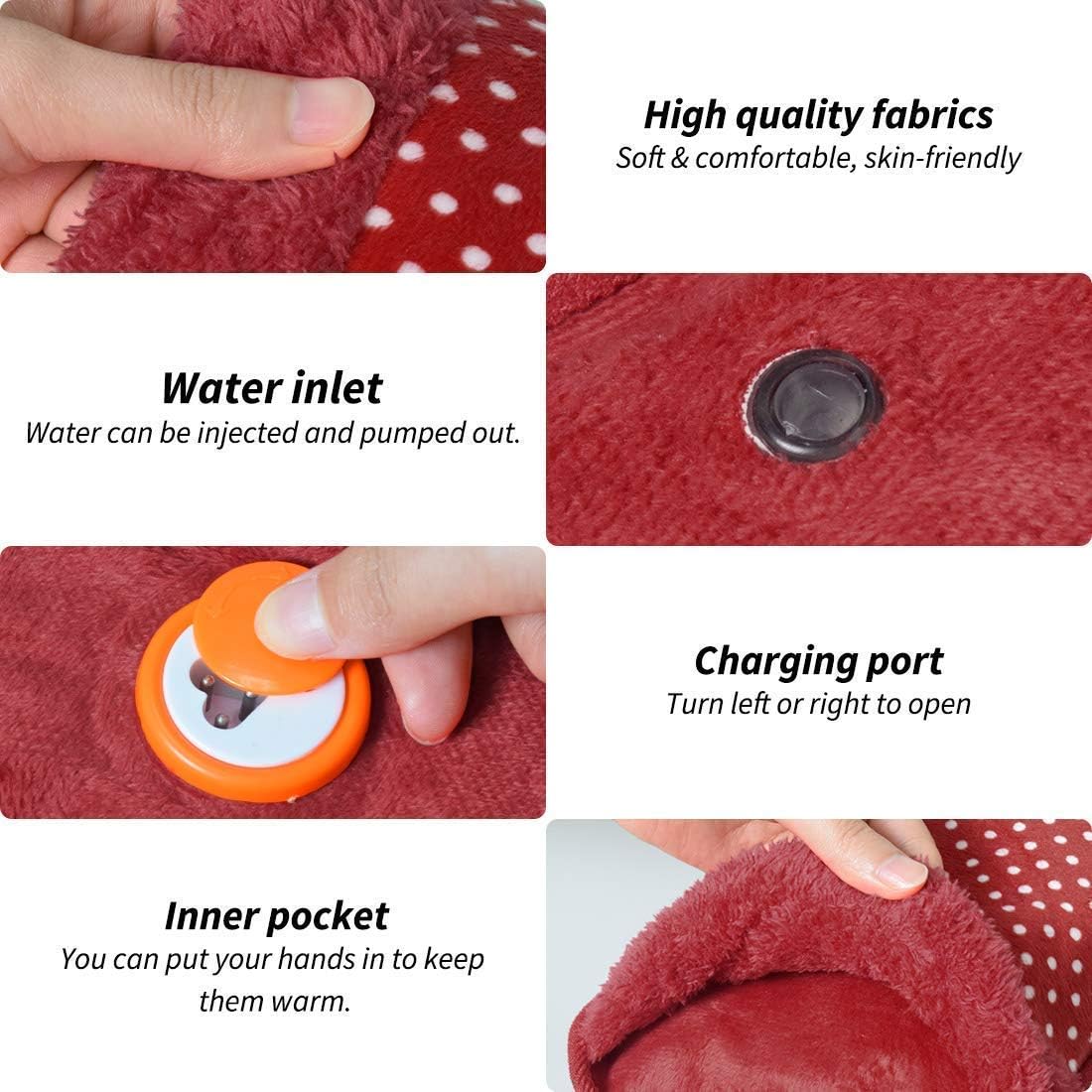 RYLAN heating bag, hot water bags for pain relief, heating bag electric, Heating Pad-Heat Pouch Hot Water Bottle Bag, Electric Hot Water Bag,Heating Pad For Pain Relief (F-grey hot bag)