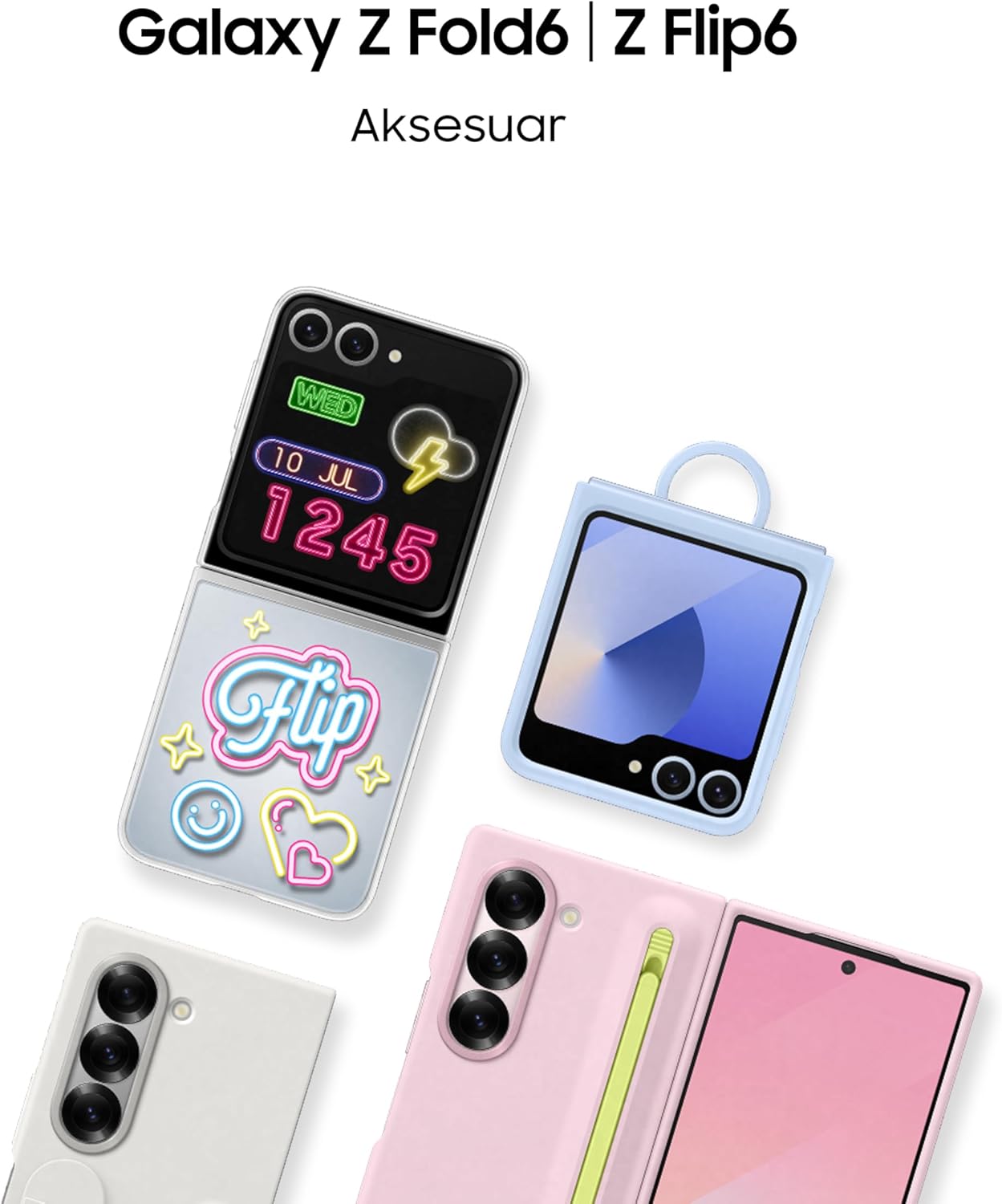 SAMSUNG Galaxy Z Flip6, 12GB RAM, 512GB Storage, Yellow, 50MP Camera, 1 year Seller Warranty (International Version)