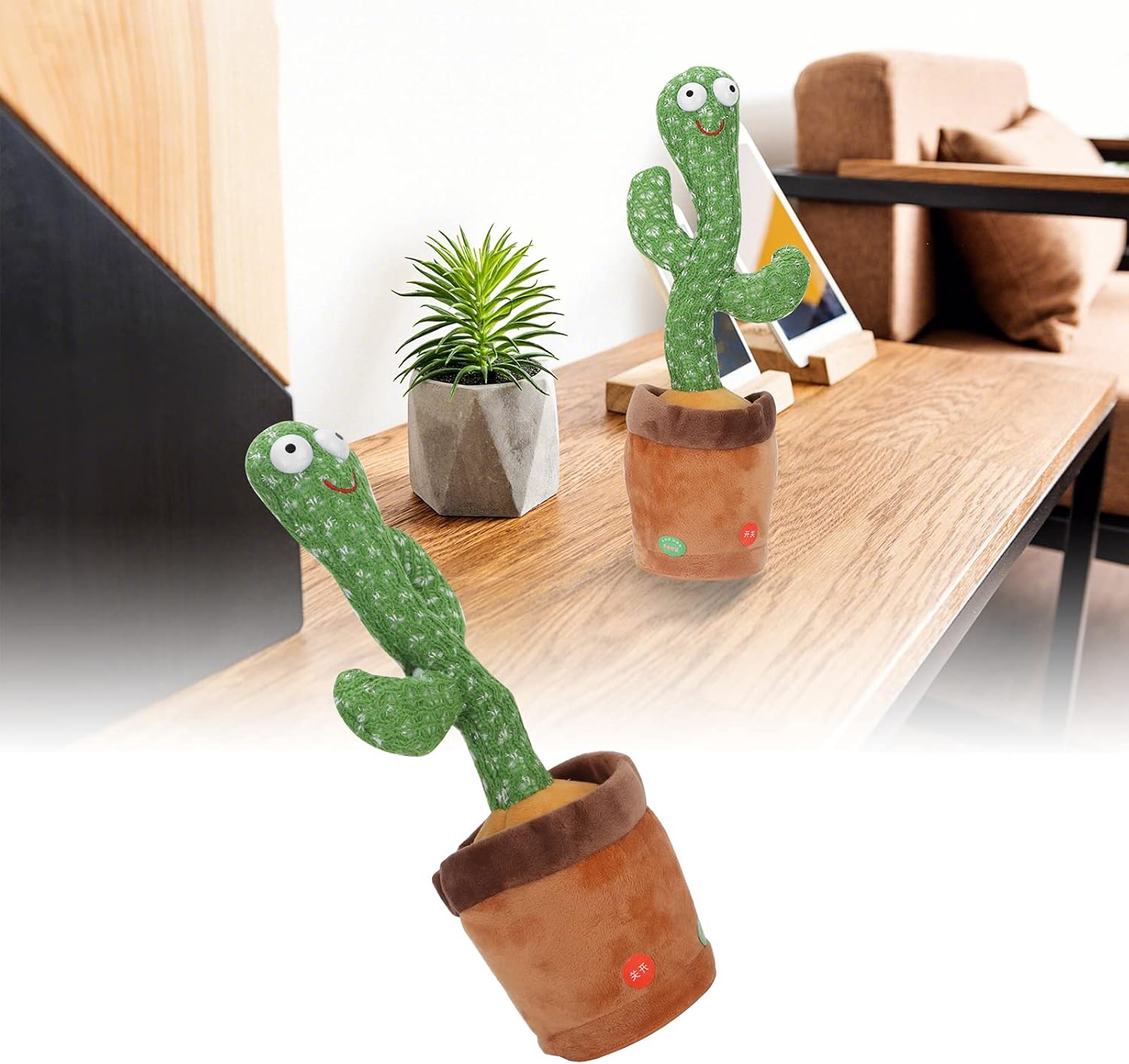 Cactus Toy, One Click Control Dancing Cactus Shine for Desktop Decorations for People Of All Ages for Birthday Gifts for Props