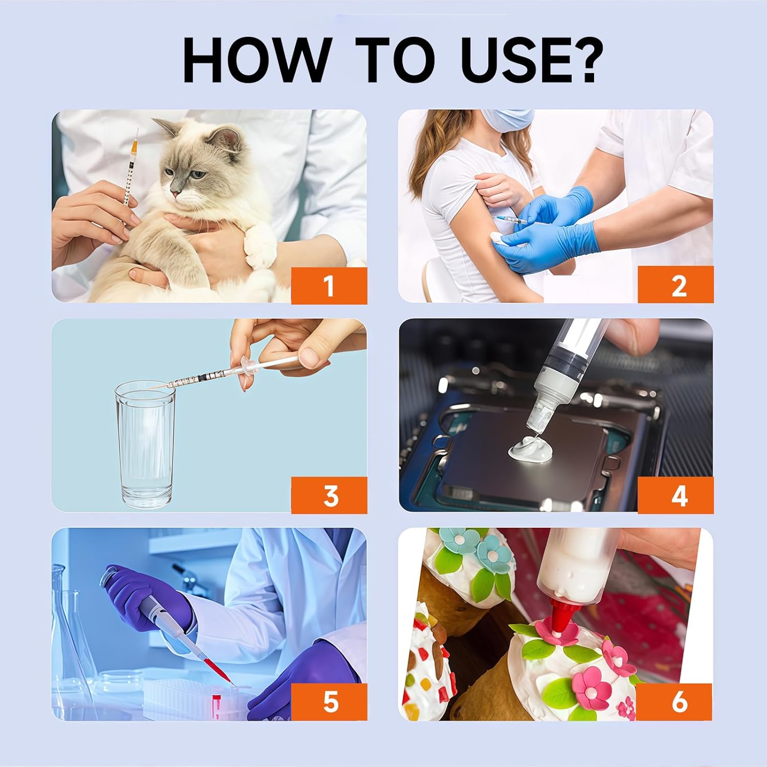 20 Pack 1 ml 31G×6 mm Plastic Measuring Tools – Individually Wrapped, Multi-Purpose