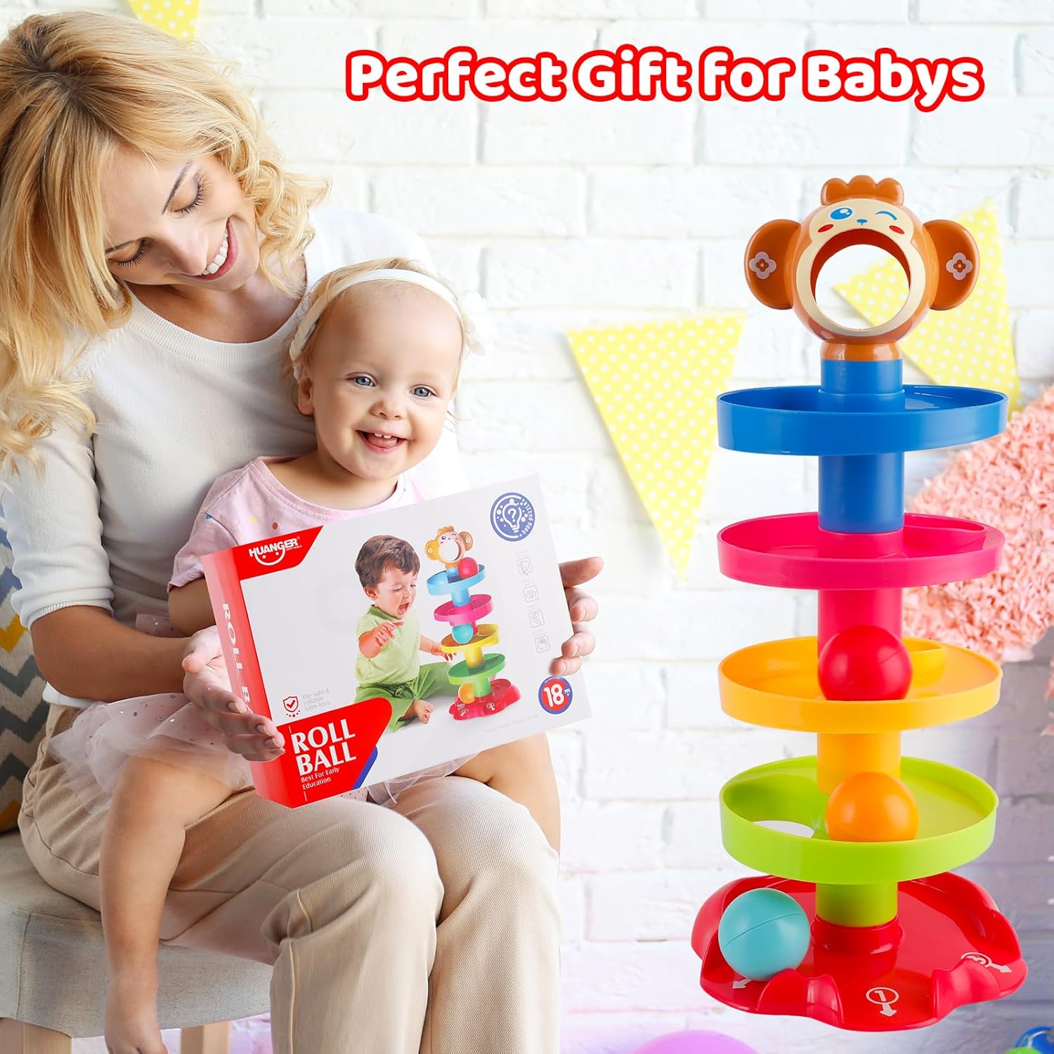 لعبة iKidiki من عمر سنة واحدة للأولاد والبنات، لعبة Marble Run من عمر سنة وسنتين، لعبة أطفال من عمر سنة وسنتين، هدية عيد الميلاد للأطفال، لعبة أطفال من عمر 8 9 10 11 12 شهرًا، لعبة Sound Tree للمهارات الحركية