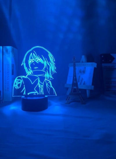 LED Night Light Attack on Titan Mikasa Ackerman Nightlight 3D Lamp Bedroom Decor