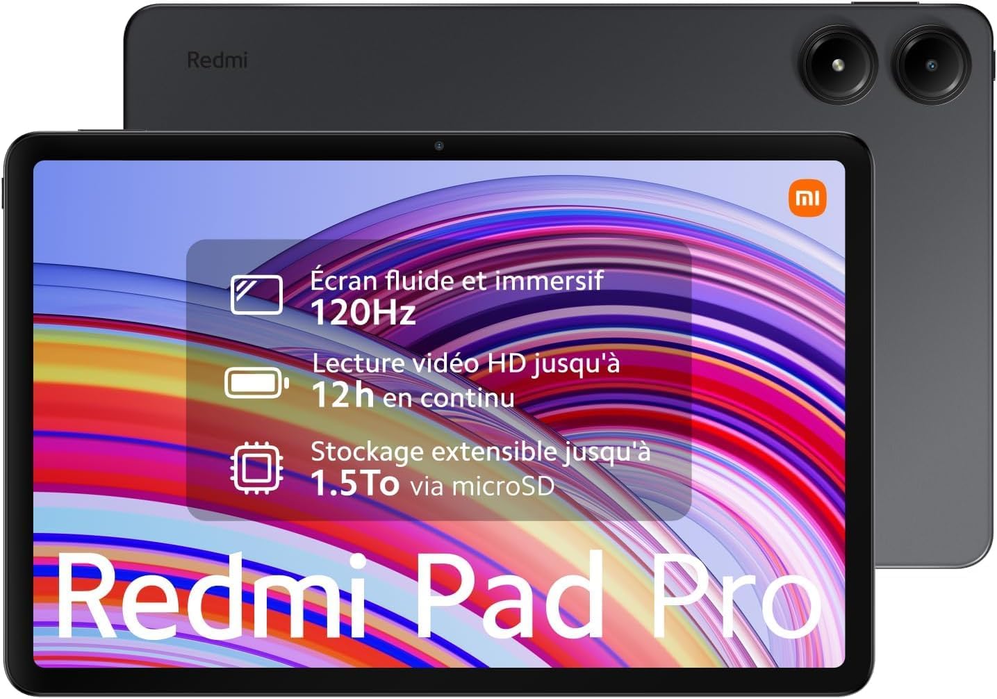 Xiaomi Redmi Pad Pro Wi-fi (Graphite Gray 8GB RAM, 256GB Storage) - 12.1" 2.5K display |4nm Snapdragon 7s Gen 2 Mobile Platform | Smooth 120Hz refresh rate | Quad speakers with Dolby Atmos