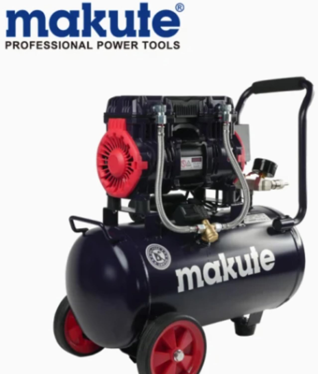 30L Oil-Free Piston Air Compressor (AC121-30W) – 90L/min Nominal Volume Flow, 210L/min Exhaust Gas Volume, 2850 RPM, Portable & Low Noise for All Your Tasks