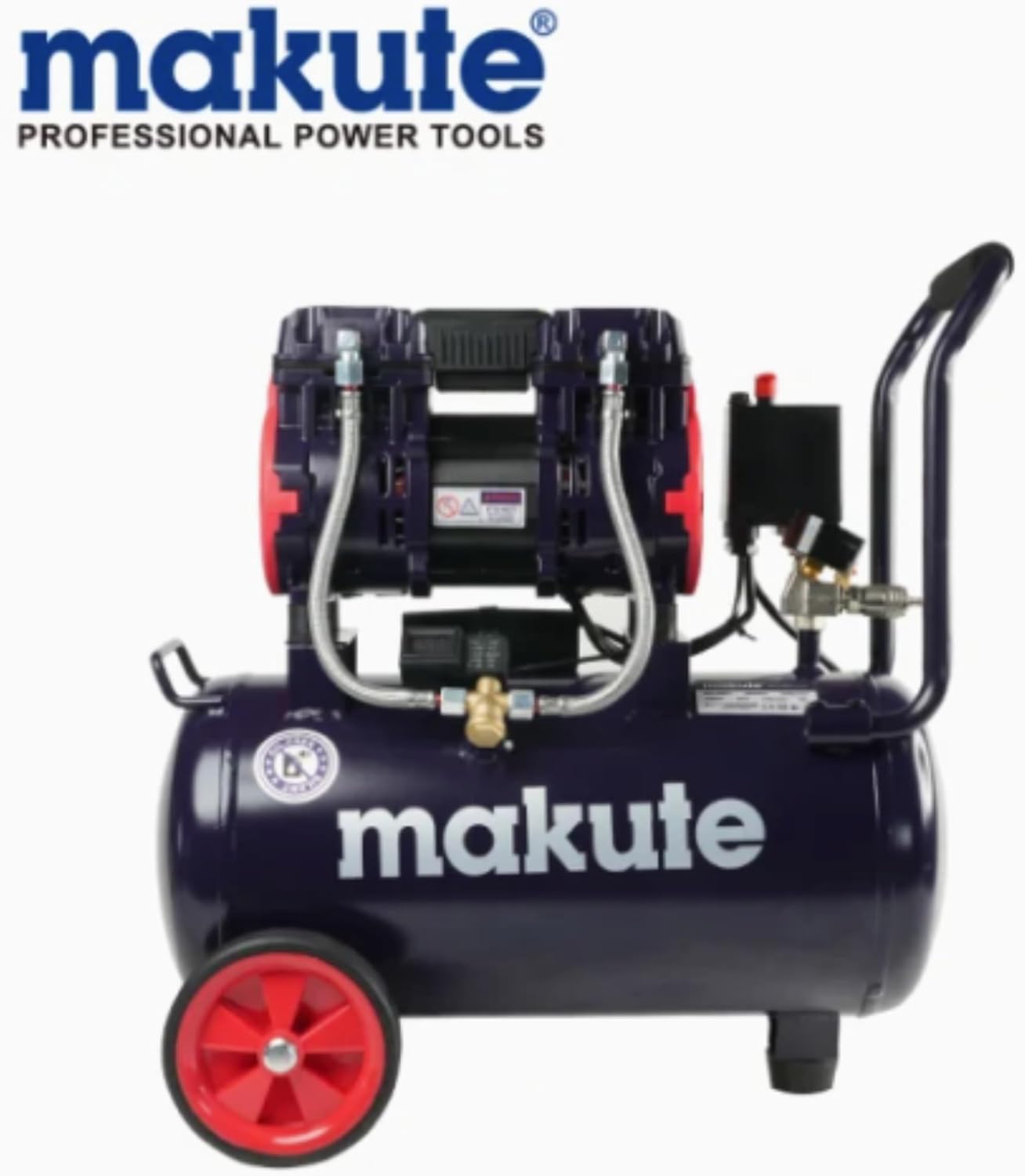 30L Oil-Free Piston Air Compressor (AC121-30W) – 90L/min Nominal Volume Flow, 210L/min Exhaust Gas Volume, 2850 RPM, Portable & Low Noise for All Your Tasks