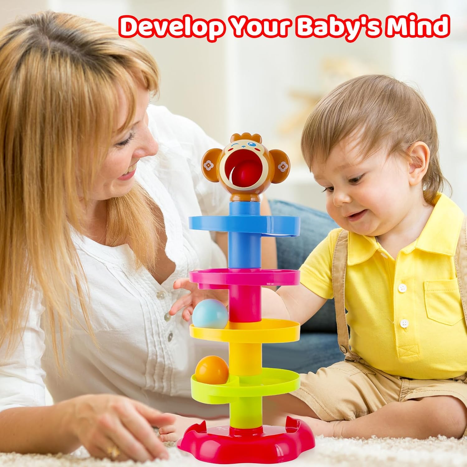 لعبة iKidiki من عمر سنة واحدة للأولاد والبنات، لعبة Marble Run من عمر سنة وسنتين، لعبة أطفال من عمر سنة وسنتين، هدية عيد الميلاد للأطفال، لعبة أطفال من عمر 8 9 10 11 12 شهرًا، لعبة Sound Tree للمهارات الحركية