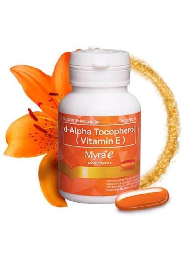 Myra E 400 IU Vitamin E d-Alpha Tocopherol (30 Capsule)