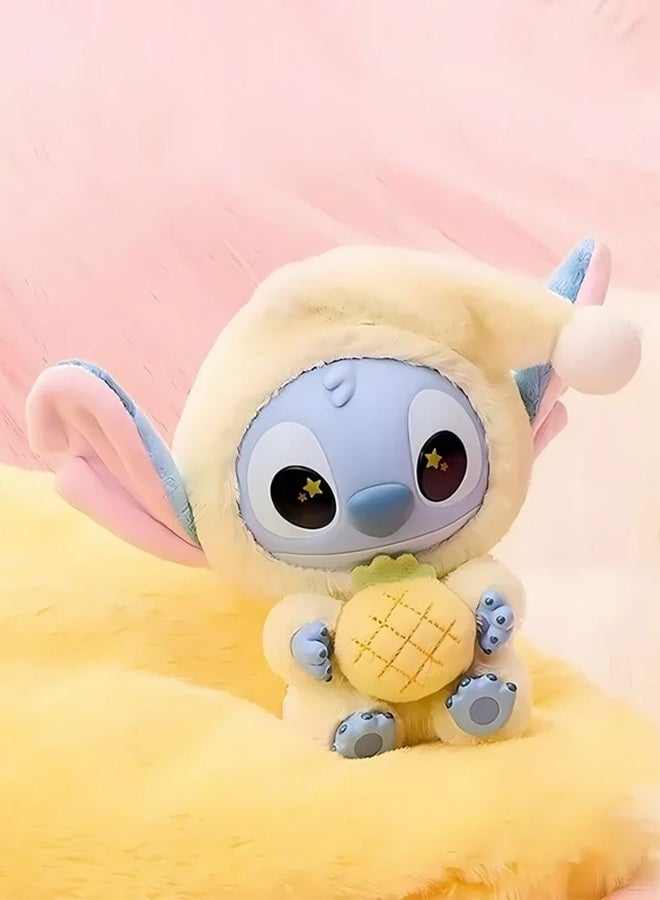 Stitch Soft Toy Blind Box, Eat Something Before Sleep Series, 7" Soft Cartoon Character Bag Charm and Key Ring Accessory for Kids, Teens & Adults