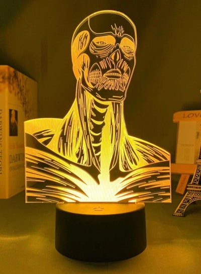 هجوم على تيتان هائلة تيتان 3D الاكريليك ضوء الليل أنيمي LED ضوء الوهم منضدة مصباح مصباح الليل