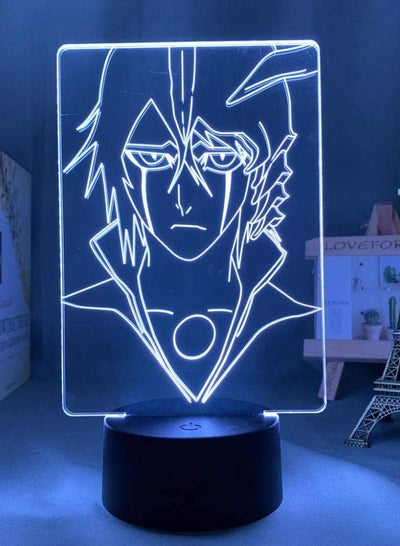 متعدد الألوان 3D ضوء أنيمي بليتش Ulquiorra Cifer للديكور المنزل المزاج ضوء هدية عيد ميلاد رائع الاكريليك LED ليلة مصباح التبييض مع جهاز التحكم عن بعد
