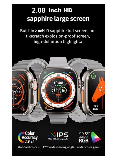 1 pc Smart Watch Ultra Series 8 NFC Smartwatch Men Women Bluetooth Call Waterproof IP68 Wireless Charging HD Screen  Multicolour