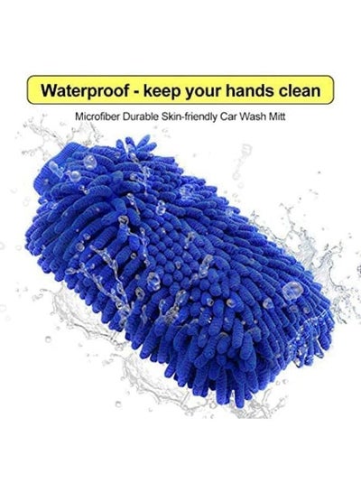 2 Pieces Microfiber Gloves for Car Washing