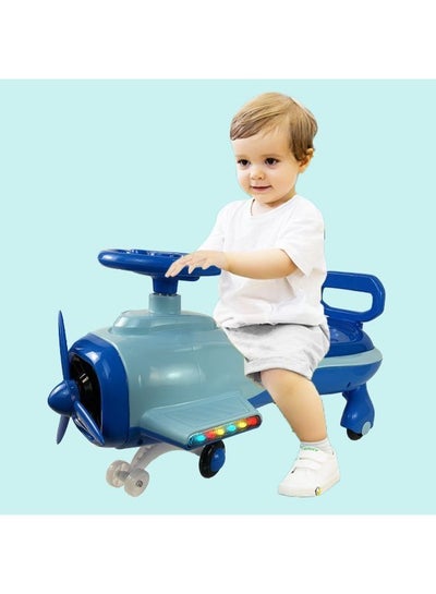 سيارة سكوتر متأرجحة للأطفال مع الموسيقى والضوء الملون